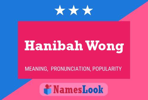 ملصق اسم Hanibah Wong