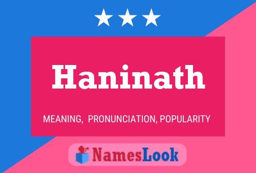 ملصق اسم Haninath