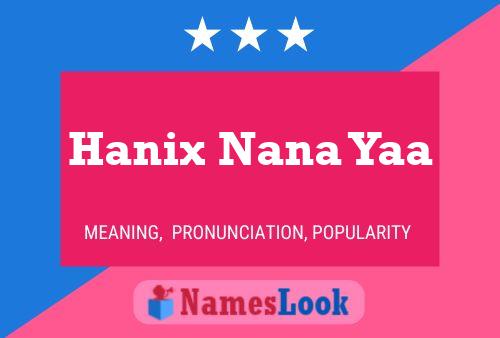 ملصق اسم Hanix Nana Yaa