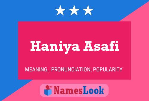 ملصق اسم Haniya Asafi