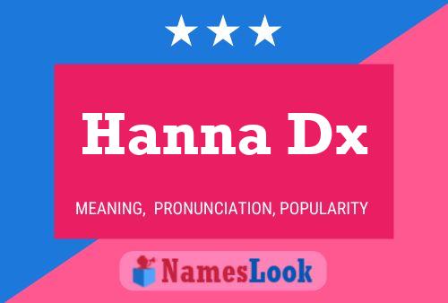 ملصق اسم Hanna Dx