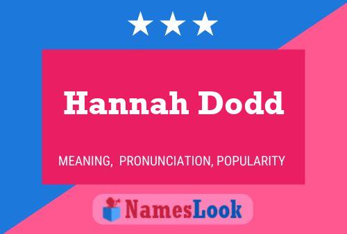 ملصق اسم Hannah Dodd