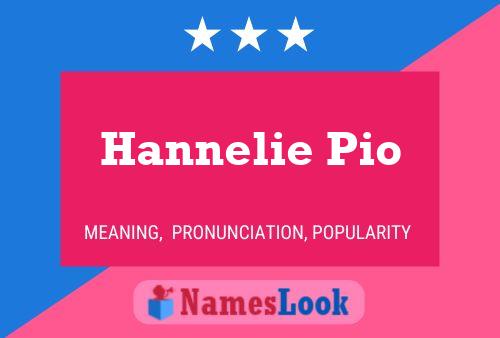 ملصق اسم Hannelie Pio