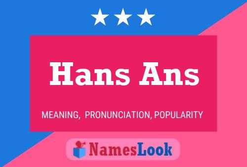 ملصق اسم Hans Ans