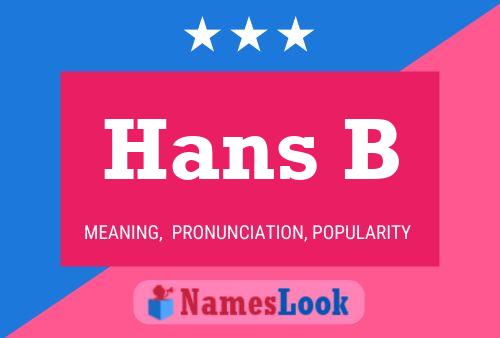 ملصق اسم Hans B