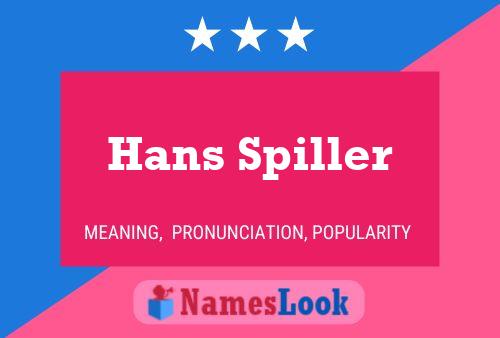 ملصق اسم Hans Spiller