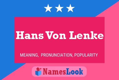 ملصق اسم Hans Von Lenke