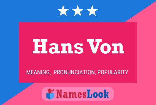 ملصق اسم Hans Von