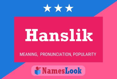 ملصق اسم Hanslik