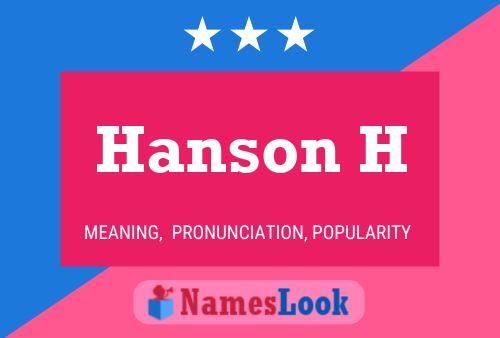 ملصق اسم Hanson H