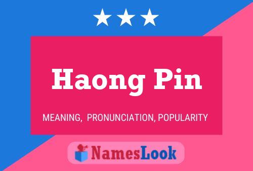 ملصق اسم Haong Pin