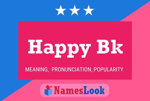 ملصق اسم Happy Bk