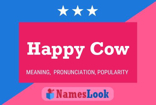 ملصق اسم Happy Cow