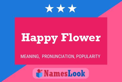 ملصق اسم Happy Flower