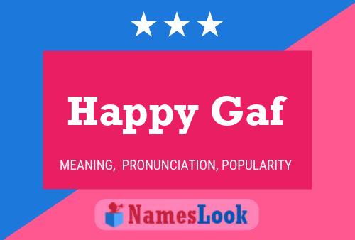 ملصق اسم Happy Gaf