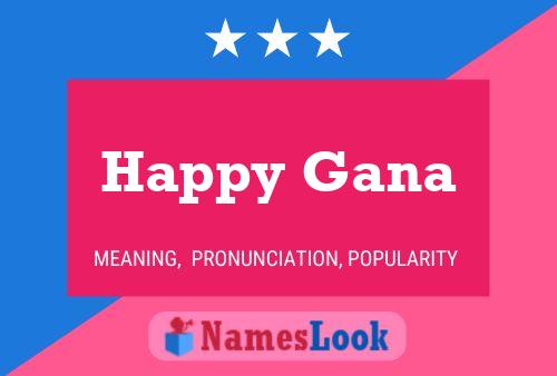 ملصق اسم Happy Gana