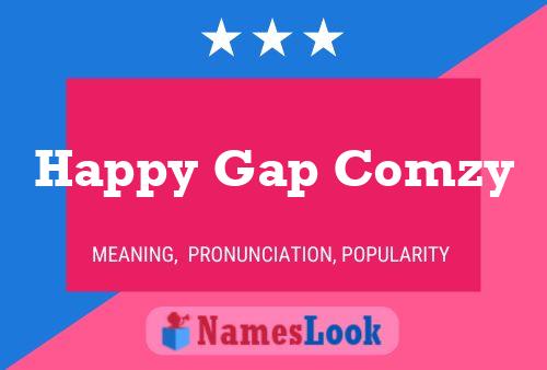 ملصق اسم Happy Gap Comzy