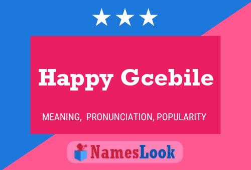 ملصق اسم Happy Gcebile