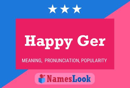 ملصق اسم Happy Ger