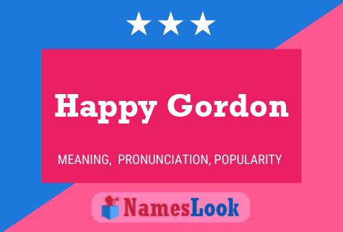 ملصق اسم Happy Gordon