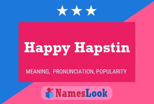 ملصق اسم Happy Hapstin