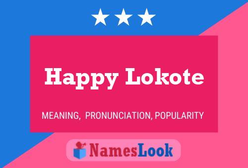 ملصق اسم Happy Lokote