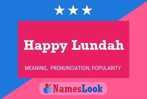 ملصق اسم Happy Lundah