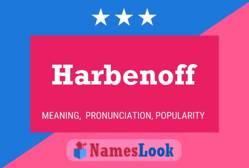 ملصق اسم Harbenoff