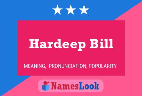 ملصق اسم Hardeep Bill