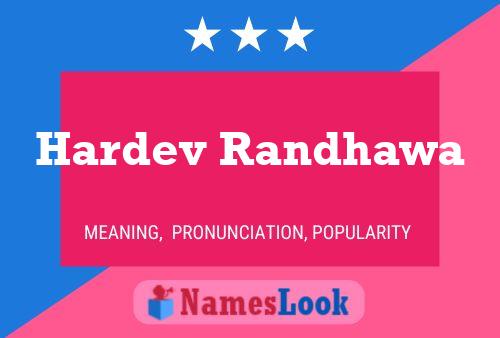 ملصق اسم Hardev Randhawa