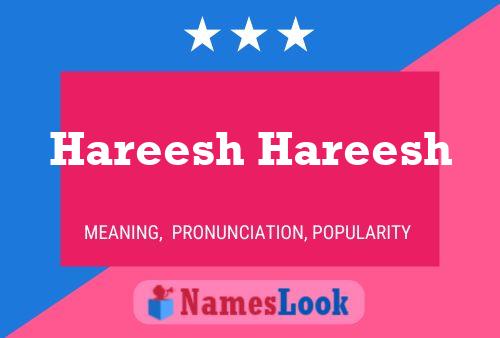 ملصق اسم Hareesh Hareesh