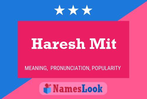 ملصق اسم Haresh Mit