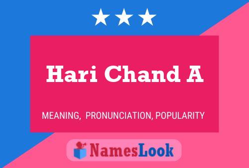 ملصق اسم Hari Chand A