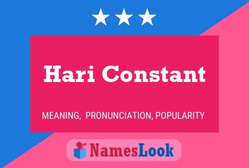 ملصق اسم Hari Constant