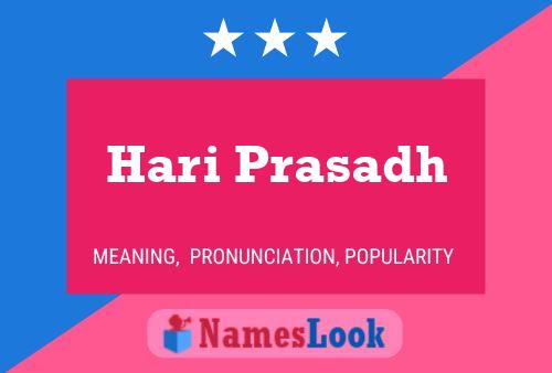 ملصق اسم Hari Prasadh