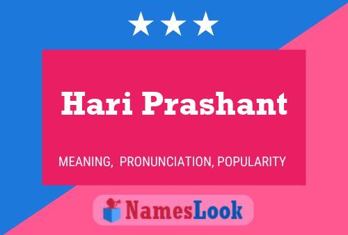 ملصق اسم Hari Prashant