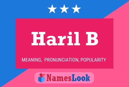 ملصق اسم Haril B