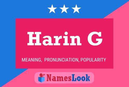 ملصق اسم Harin G