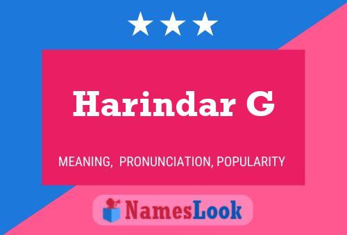 ملصق اسم Harindar G