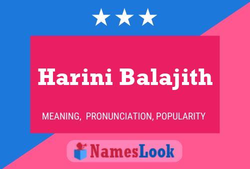 ملصق اسم Harini Balajith