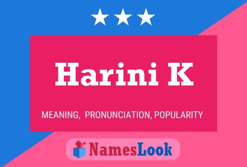 ملصق اسم Harini K