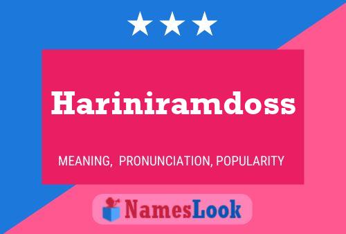 ملصق اسم Hariniramdoss