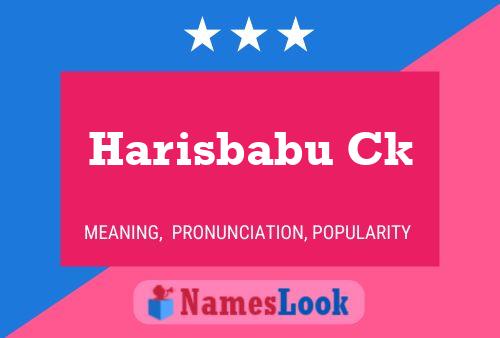 ملصق اسم Harisbabu Ck