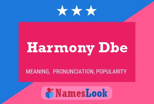 ملصق اسم Harmony Dbe