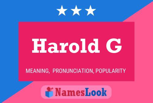 ملصق اسم Harold G