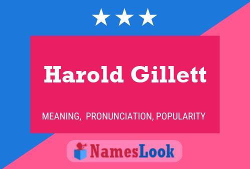 ملصق اسم Harold Gillett