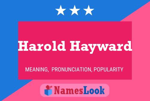 ملصق اسم Harold Hayward