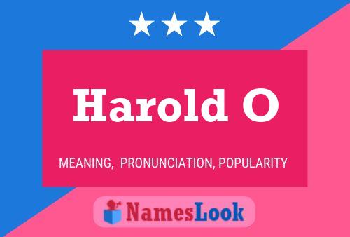 ملصق اسم Harold O