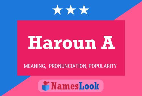 ملصق اسم Haroun A