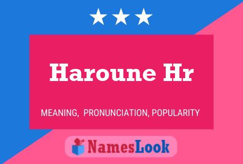 ملصق اسم Haroune Hr